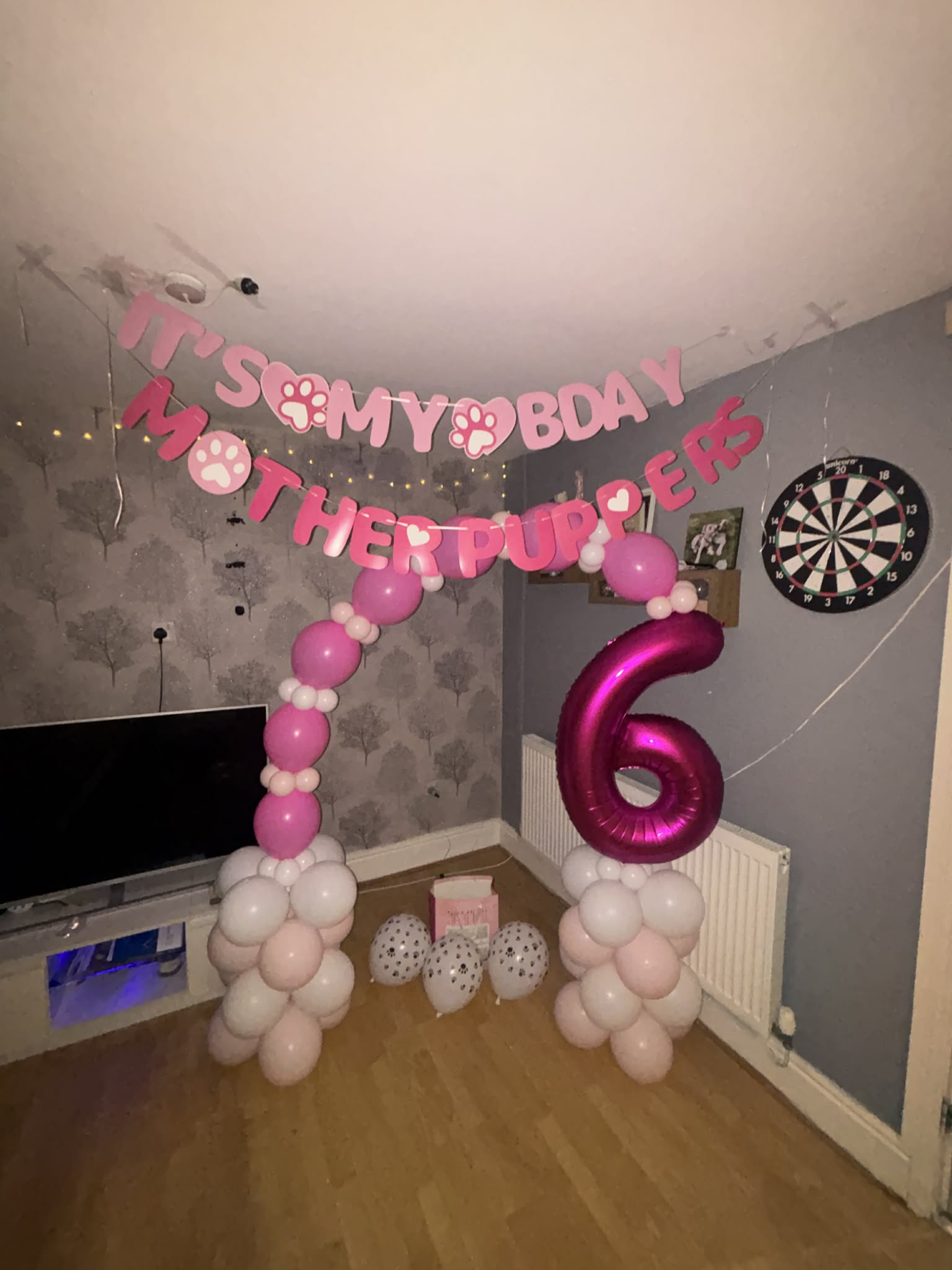 Pink Arch Number 6 Display